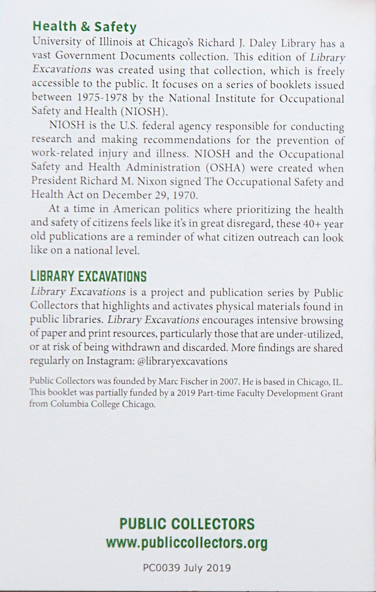 Library Excavations #10 Health & Safety