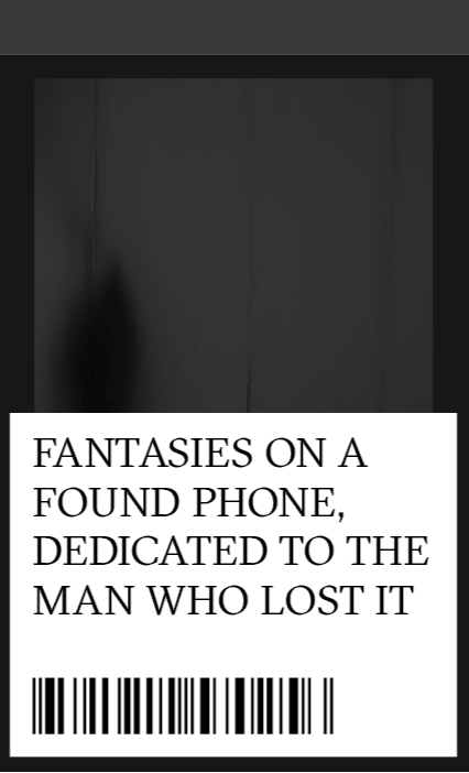 Fantasies on a Found Phone, Dedicated to the Man Who Lost It