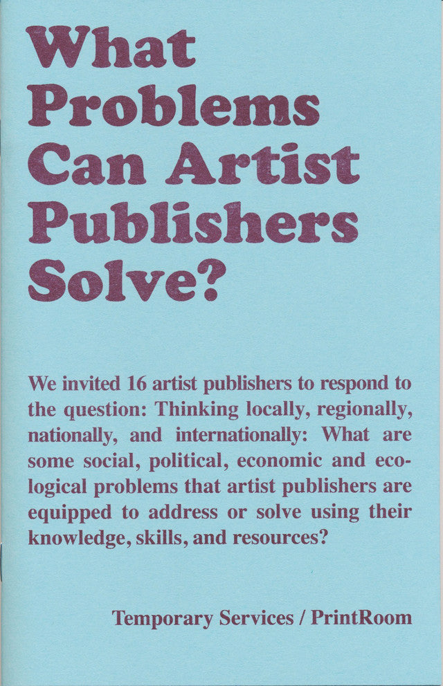 What Problems Can Artist Publishers Solve? (2026 reprint)